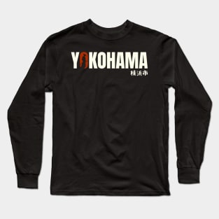 Yokohama Typography - Urban Statement Long Sleeve T-Shirt